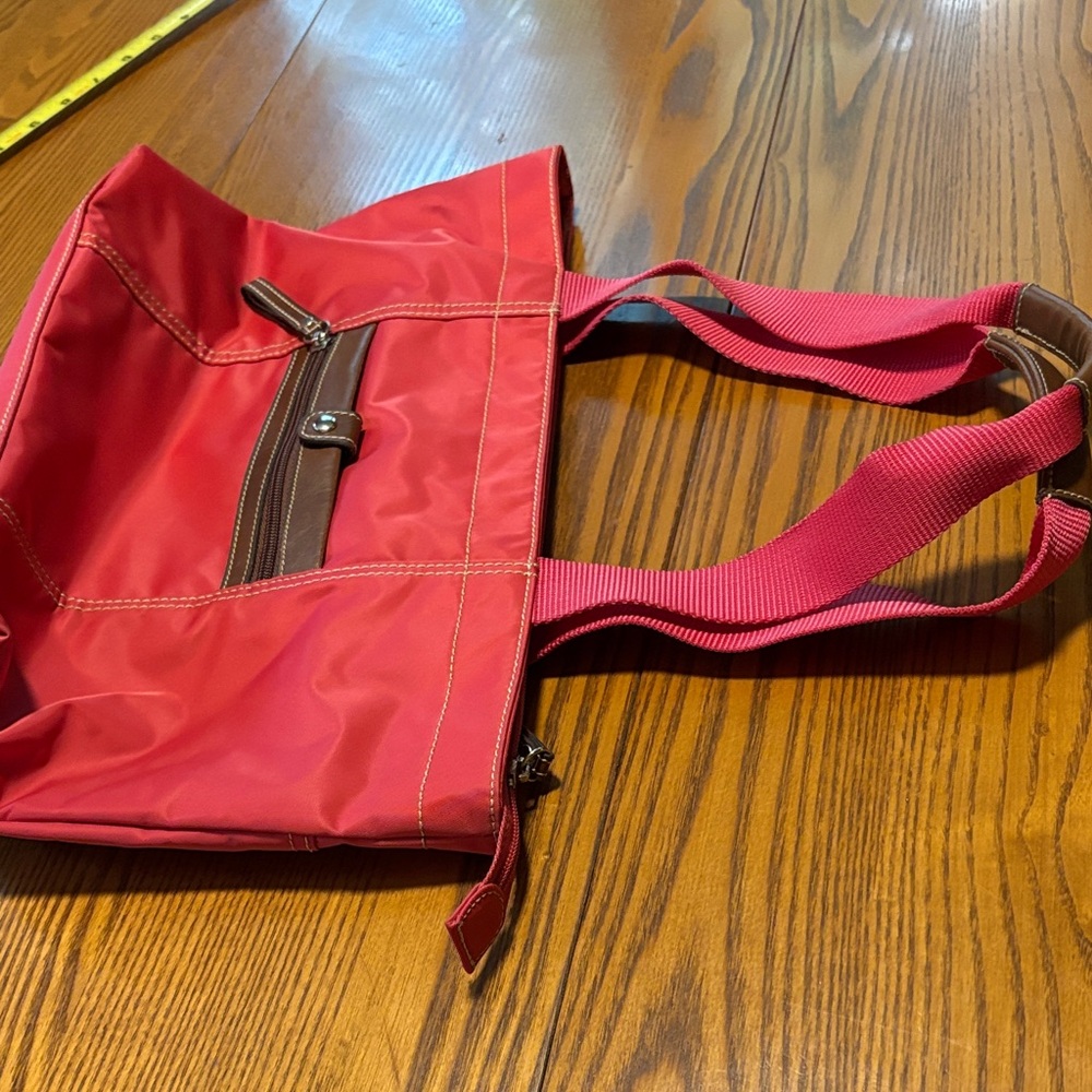 Nine West Red and Brown Tote Bag